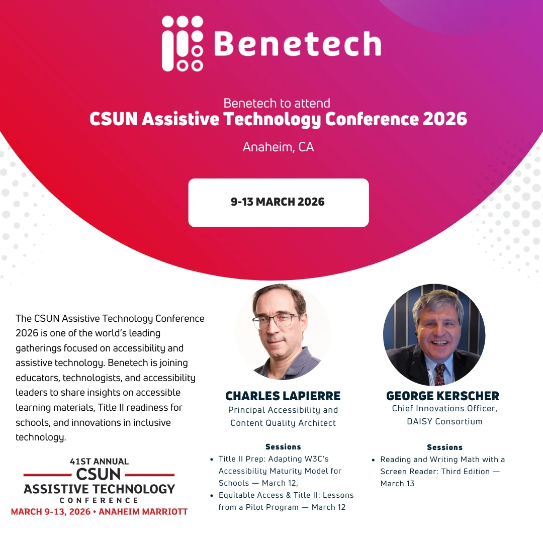 Bridging the Gap: Benetech and the Future of Digital Inclusion at CSUN 2026